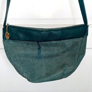 Baggallini Calais Genuine Leather Crossbody Purse Teal